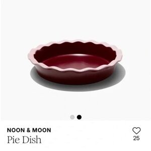 Burgundy and Pink Pie Dish